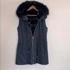 Reversible: Genuine Rex Rabbit with Fox Fur Trim